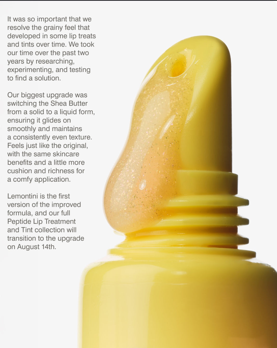 Lemontini peptide lip tint limited edition