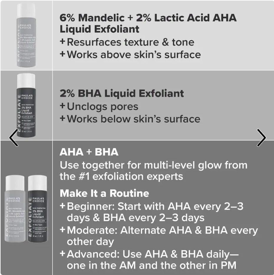 Paula's Choice - The Exfoliation Experience Kit with 2% BHA + 6% Mandelic Acid AHA