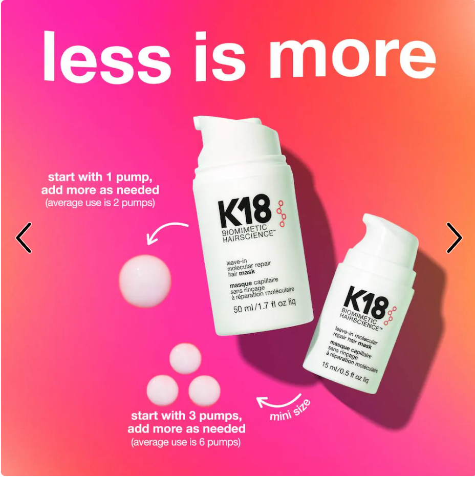 K18 Biomimetic Hairscience - Mini Leave-In Molecular Repair Hair Mask