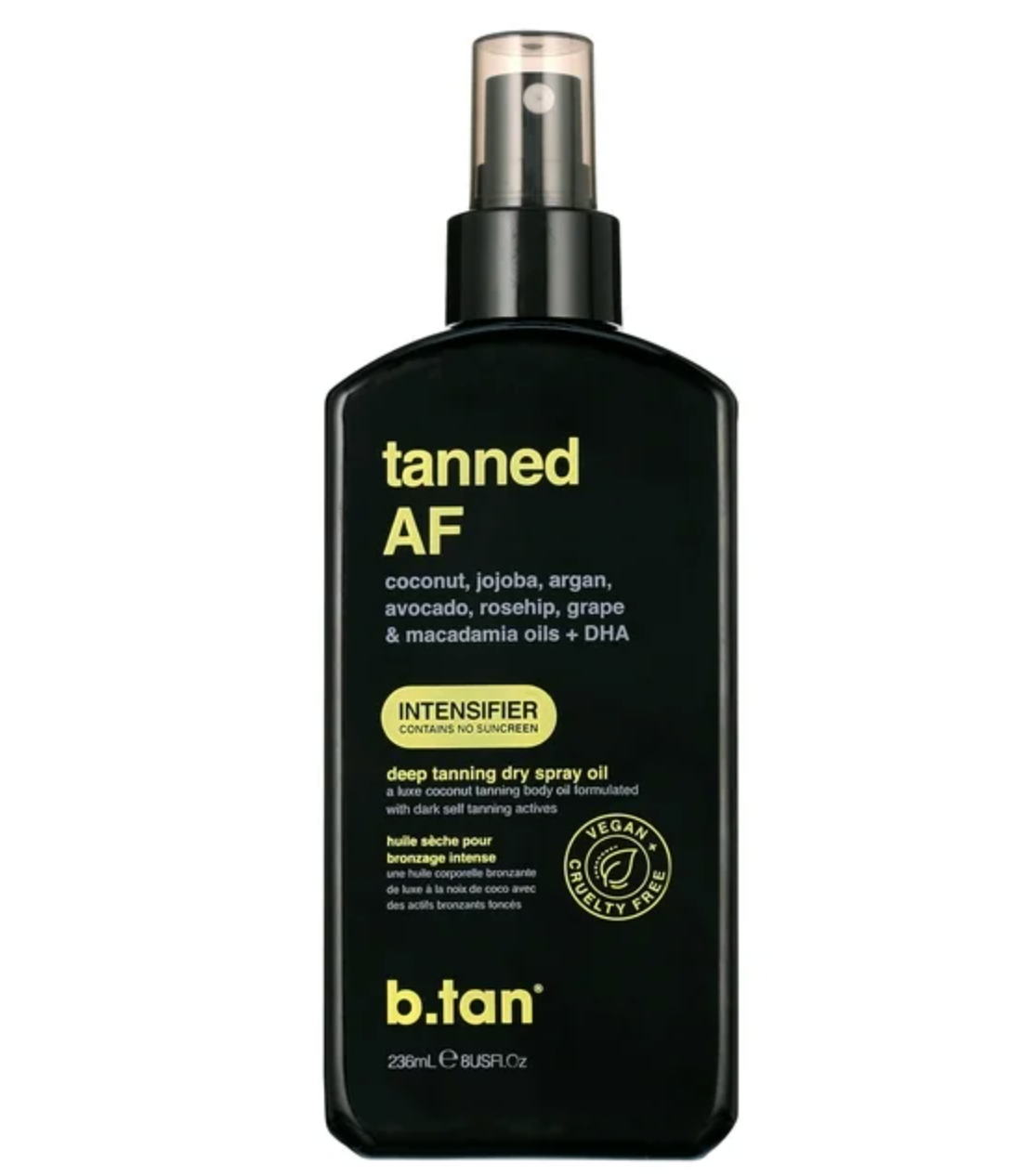 b.tan tanned AF - intensifier tanning oil, 8 fl 0z