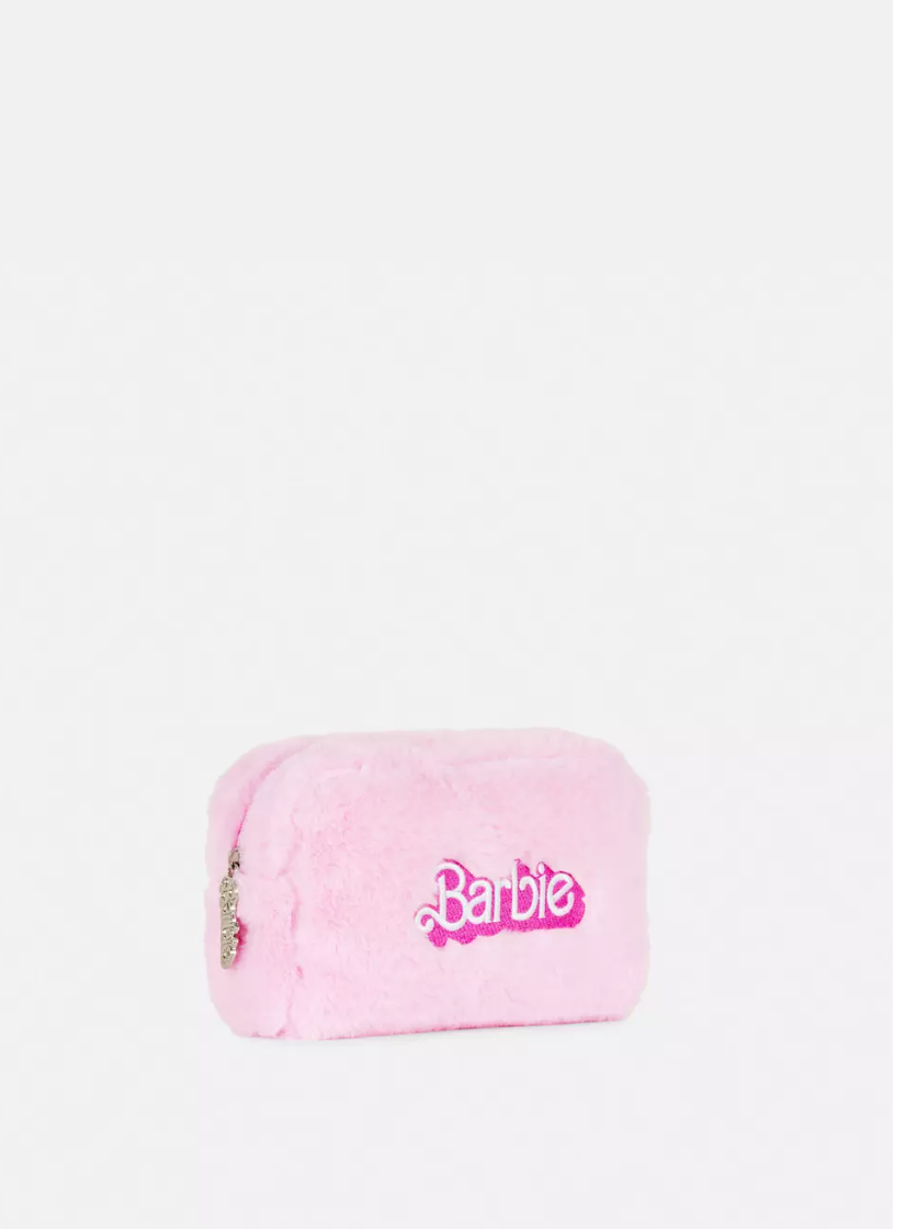Barbie The Movie Faux Fur Makeup Bag