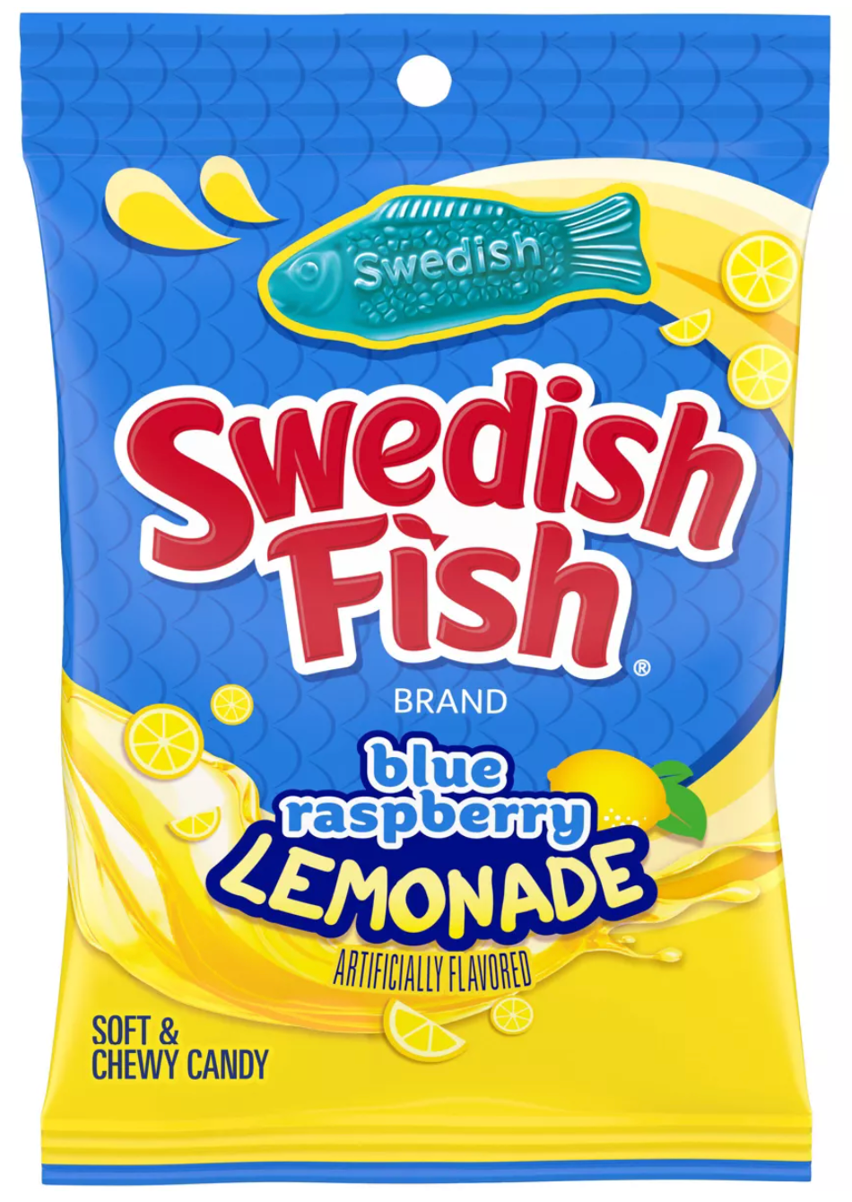 Swedish Fish Blue Raspberry Lemonade Chewy Candy - 8oz