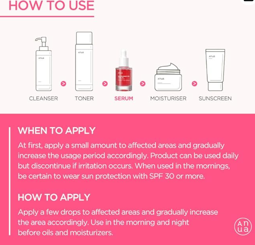 Anua 10% Niacinamide+ 4%