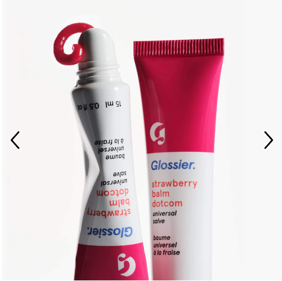 Glossier - Strawberry Balm Dotcom Lip Balm and Skin Salve