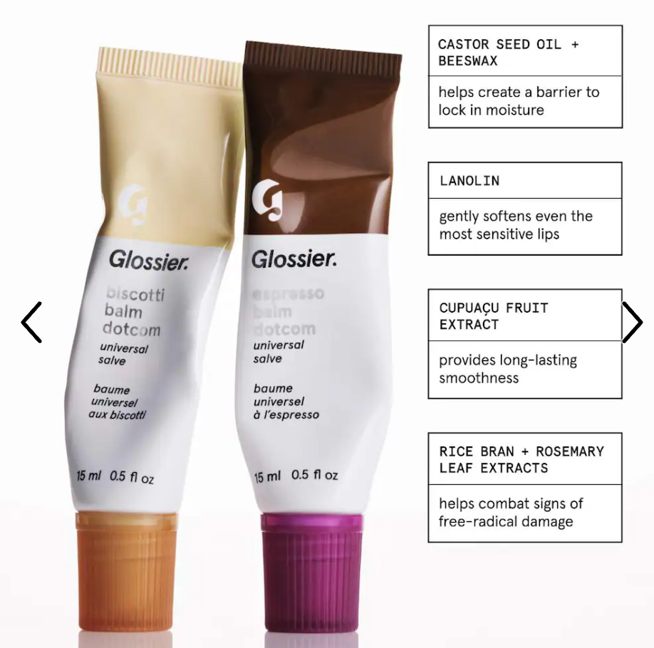 Glossier Limited Edition Biscotti and Espresso Balm Dotcom Duo