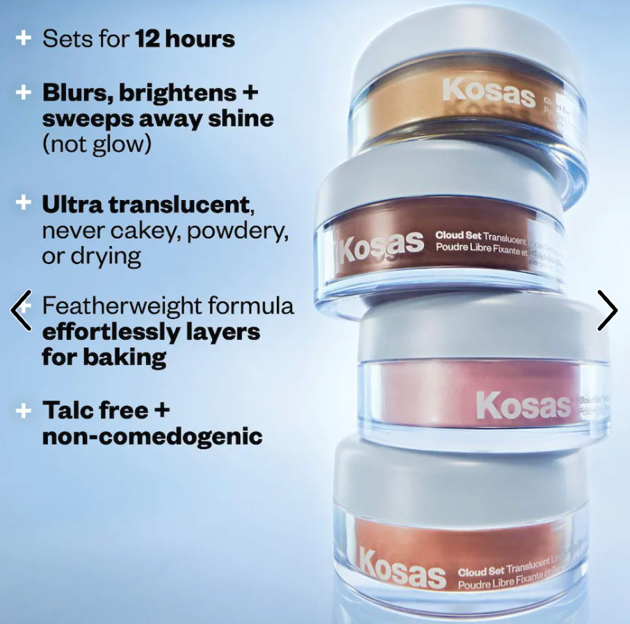 Kosas Cloud Set Loose Translucent Talc-Free Setting + Blurring Powder