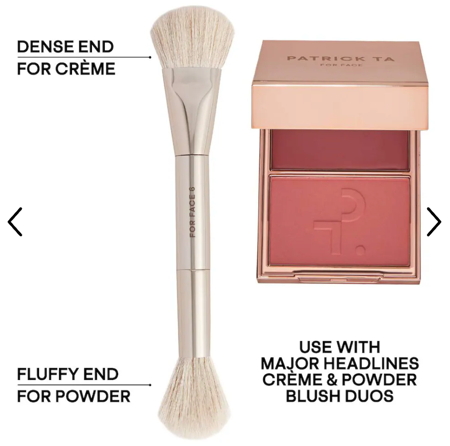 PATRICK TA Dual Ended Precision Blush Brush