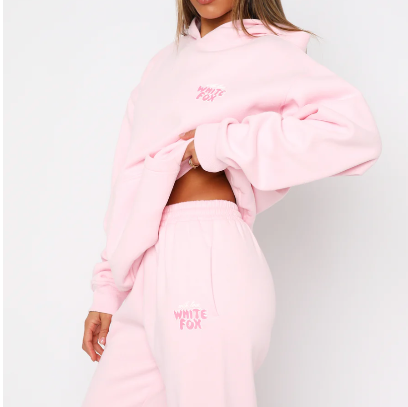 With Love Always Oversized Hoodie Baby Pink