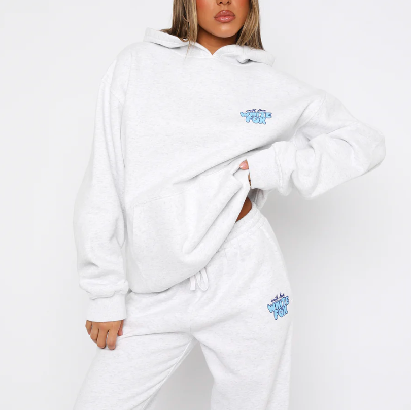 With Love Always Oversized Hoodie Grey Marle