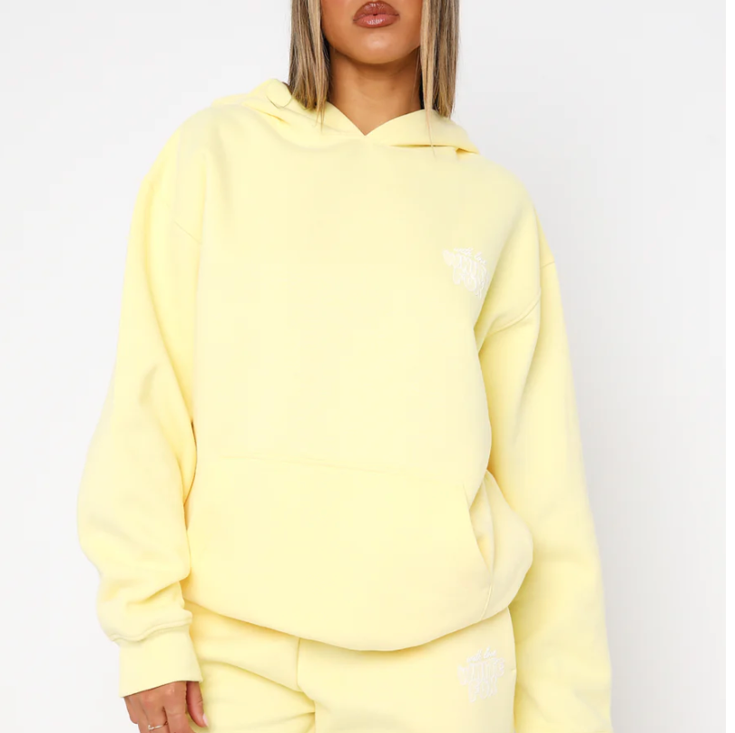 With Love Always Oversized Hoodie Lemon