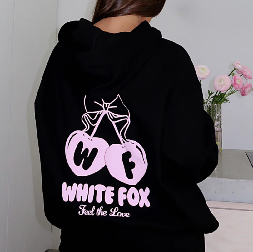 Feel The Love Oversized Hoodie Black