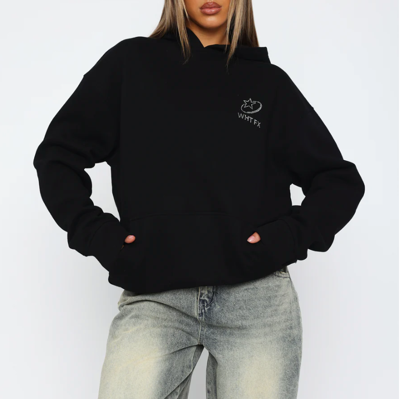 Always Shining Oversized Hoodie Black