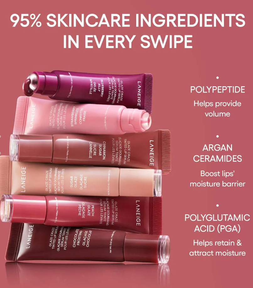 LANEIGE Glaze Craze Tinted Polypeptide Lip Serum