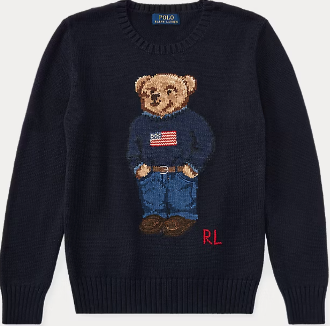 Polo Bear Cotton Sweater - Boys