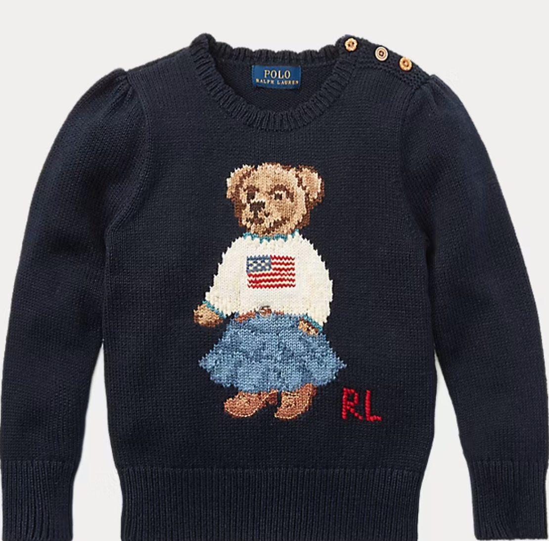 Polo Bear Cotton Sweater - Baby