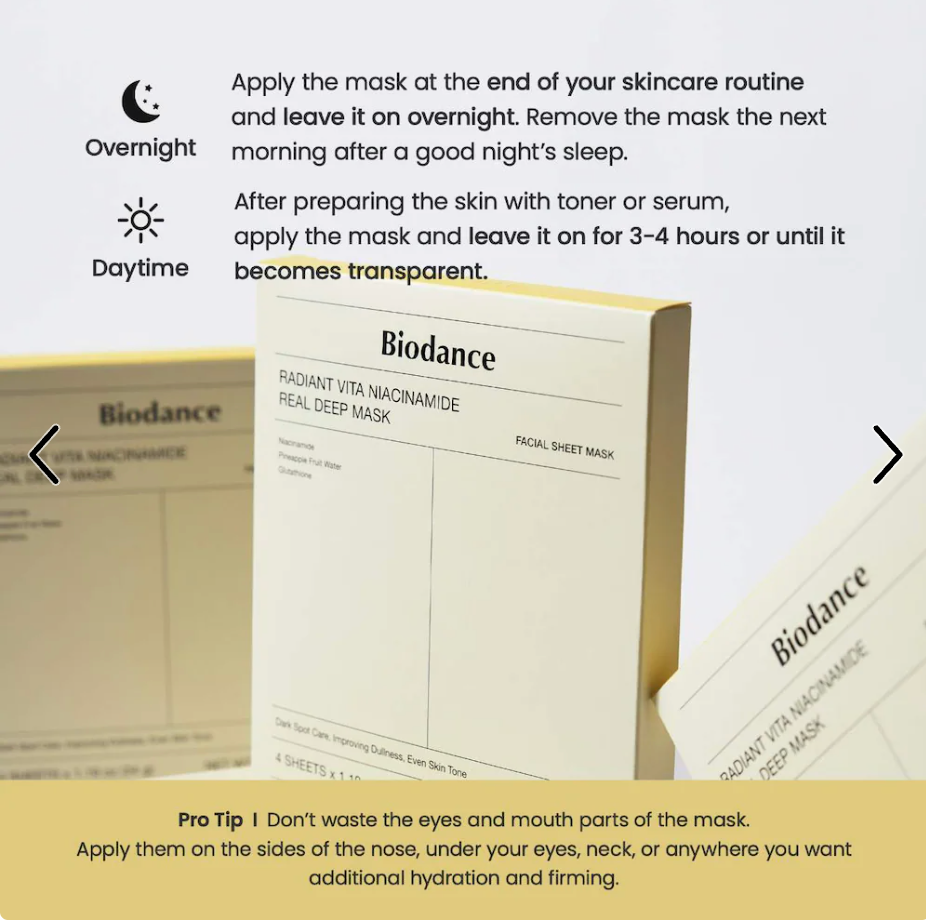 Biodance Radiant Vita Niacinamide Real Deep Mask
