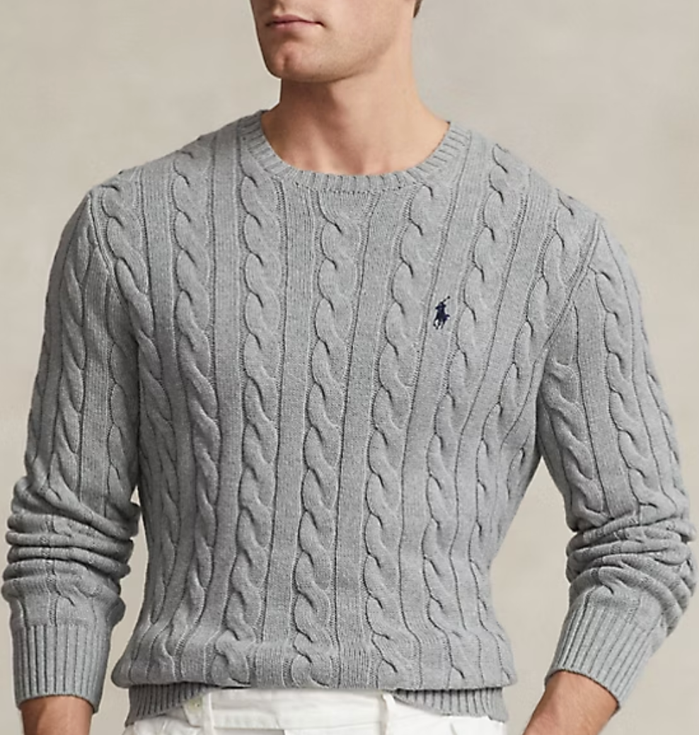 Cable-Knit Cotton Sweater