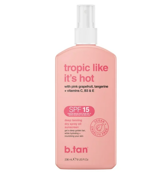 b.tan tropic like it's hot - SPF 15 tanning oil, 8 fl oz