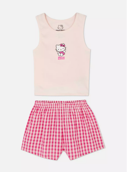 Hello Kitty 50th Anniversary Tank And Shorts Pajamas