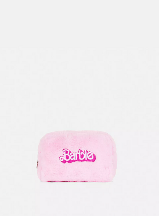 Barbie The Movie Faux Fur Makeup Bag
