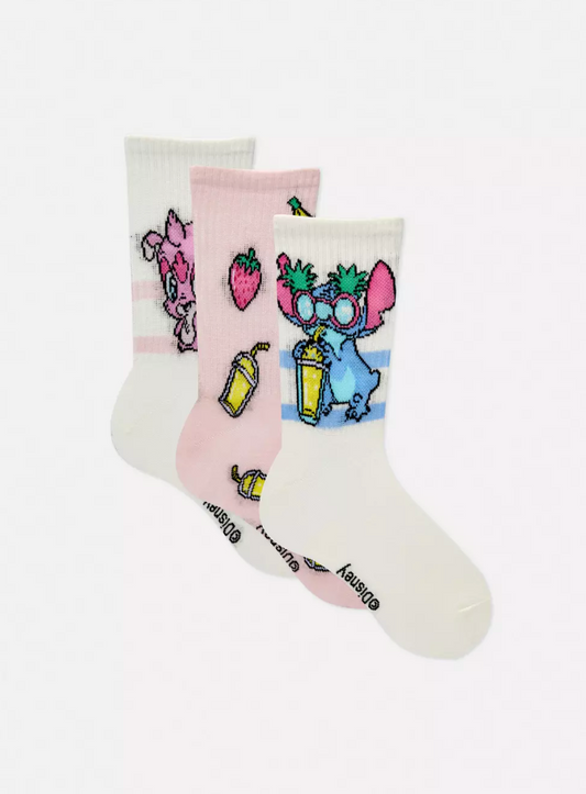 3-Pack Disney’s Lilo And Stitch Crew Socks