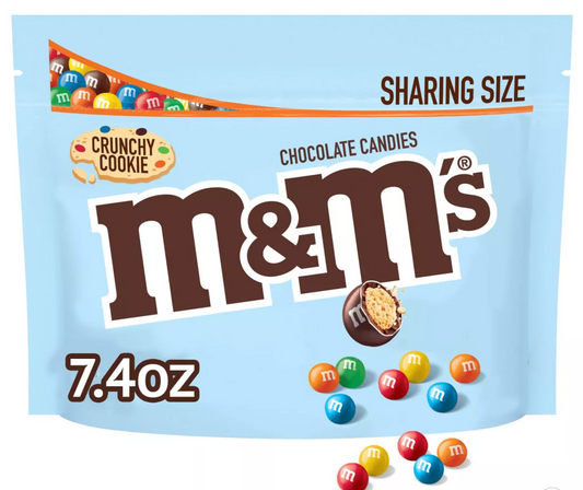 M&Ms Crunchy Cookie Milk Chocolate Candy, Sharing Size – 7.4oz