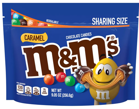 M&M's Sharing Size Caramel Chocolate Candy - Sharing Size - 9.05oz