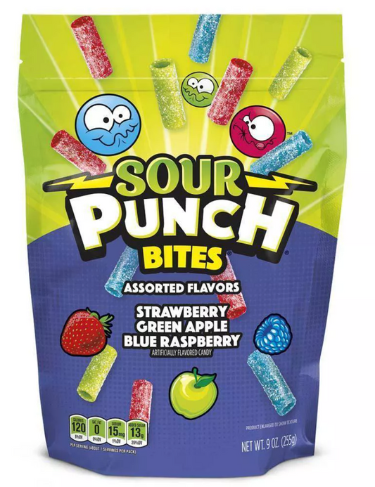 Sour Punch Assorted Candy Flavor Bites - 9oz