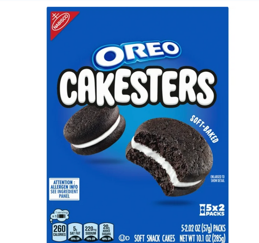OREO Cakesters Soft Snack Cakes, 5 - 2.02 oz Snack Packs