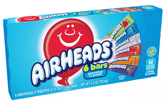 Airheads Theater Box Candy - 3.3oz/6ct