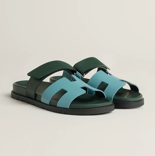 Chypre sandal - bleu citadin / vert bouteille