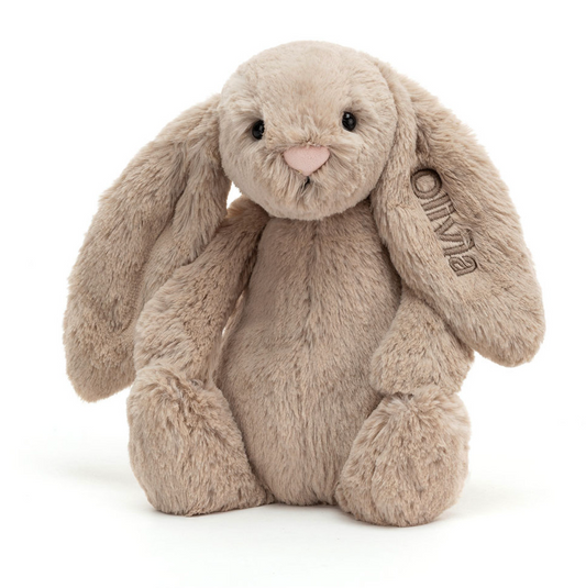 Personalized Bashful Beige Bunny Medium