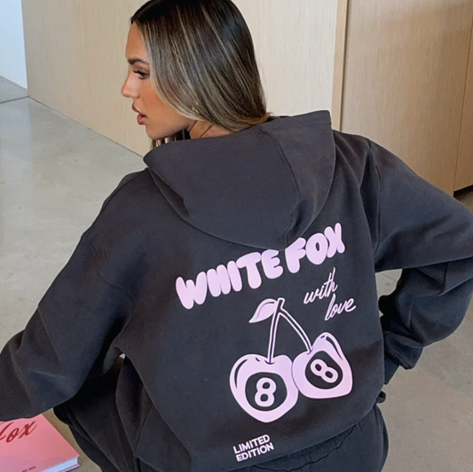 With Love In The Moment Oversized Hoodie Charcoal