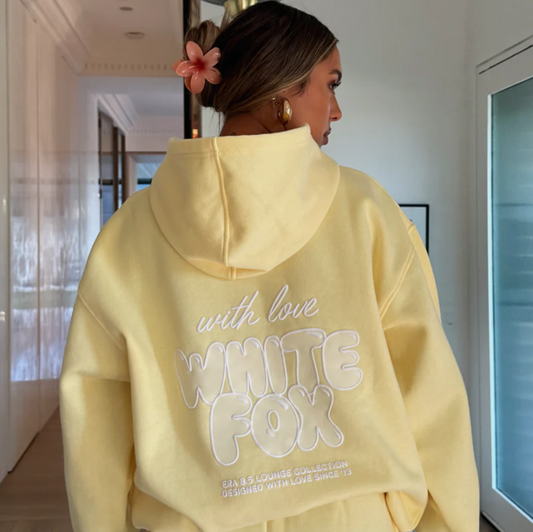 With Love Always Oversized Hoodie Lemon