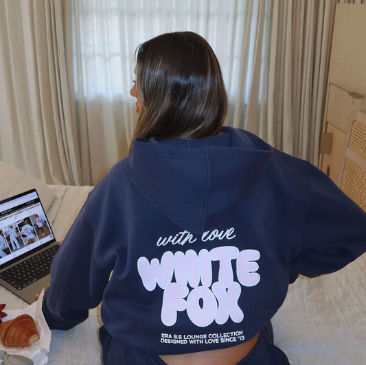 With Love Always Oversized Hoodie Navy