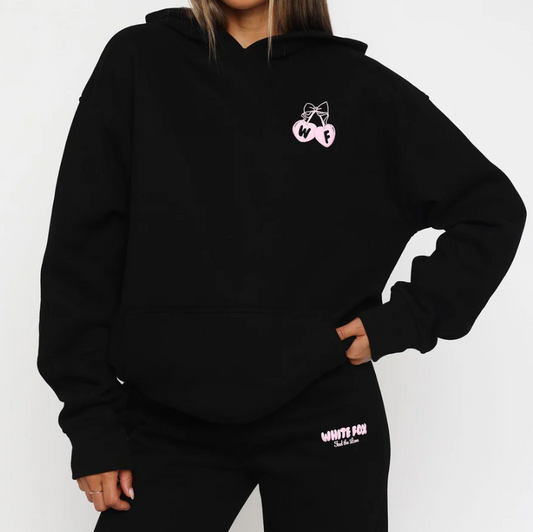 Feel The Love Oversized Hoodie Black