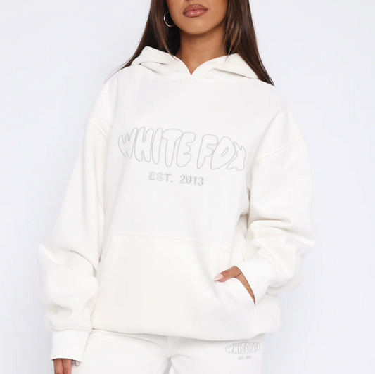 Missed Flights Oversized Hoodie White