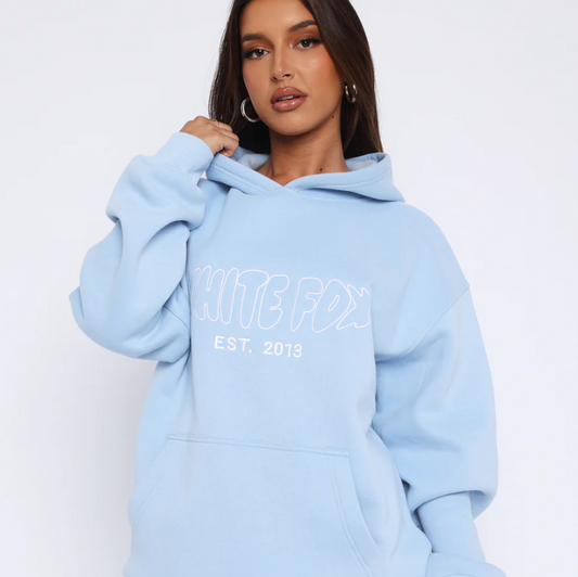 Missed Flights Oversized Hoodie Soft Blue