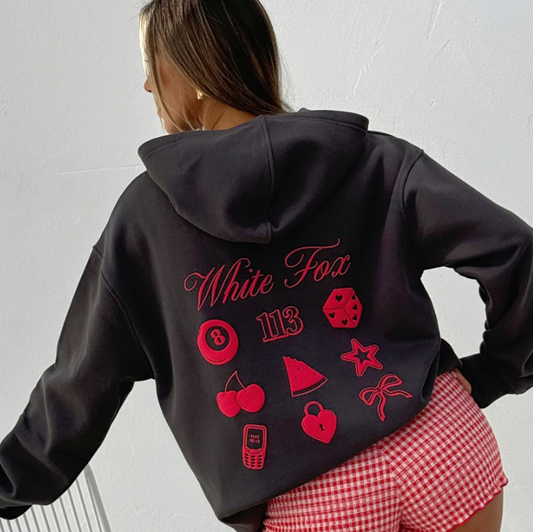 Lucky Charms Oversized Hoodie Charcoal