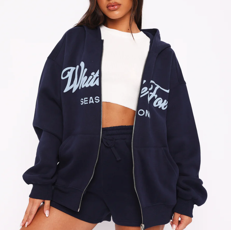 Season 7 Zip Front Hoodie Deep Sea