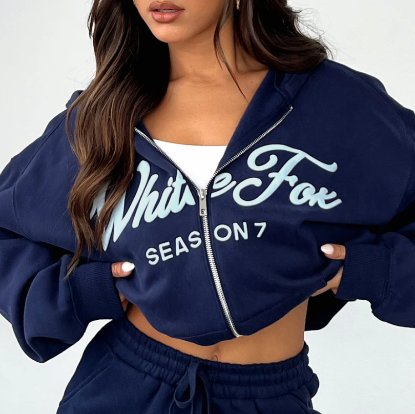 Season 7 Zip Front Hoodie Deep Sea