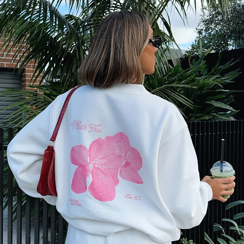 With Love Forever Oversized Sweater White