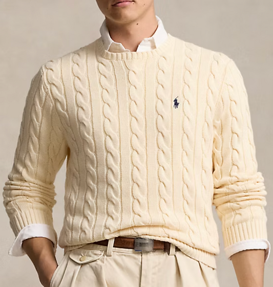Cable-Knit Cotton Sweater