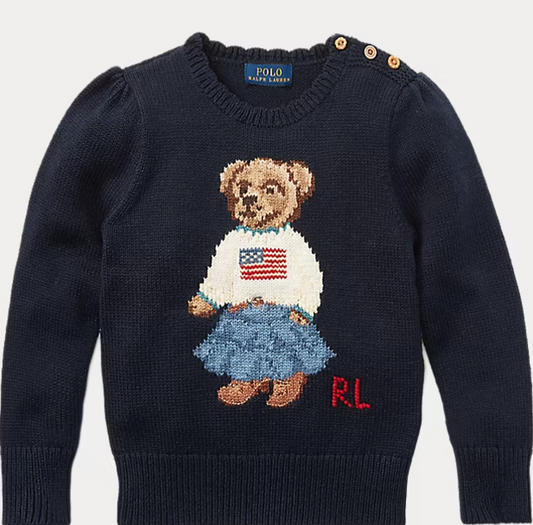 Polo Bear Cotton Sweater - Baby