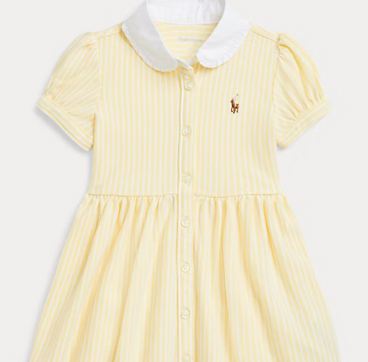 Striped Knit Oxford Shirtdress & Bloomer - Baby