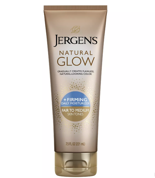 Jergens Natural Glow Firming Daily Moisturizer, Self Tanner Body Lotion