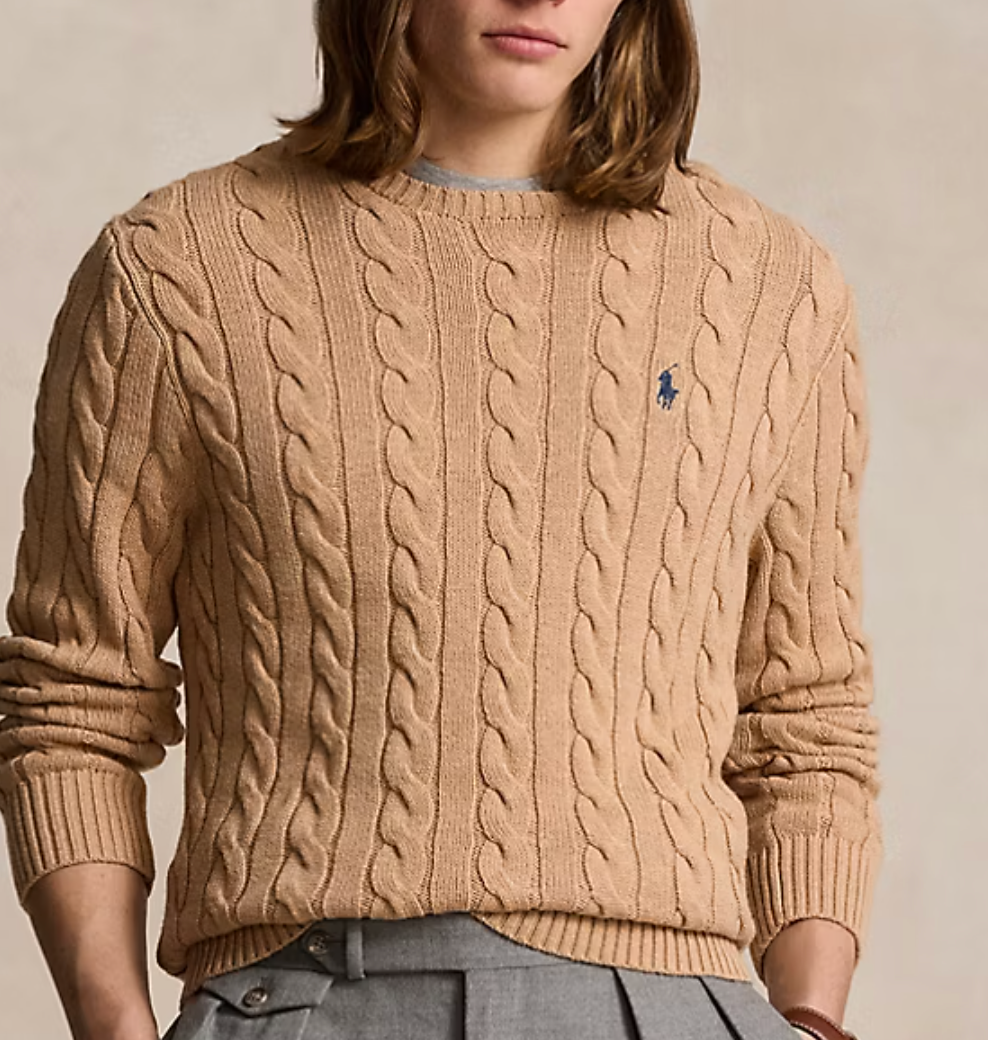 Cable-Knit Cotton Sweater