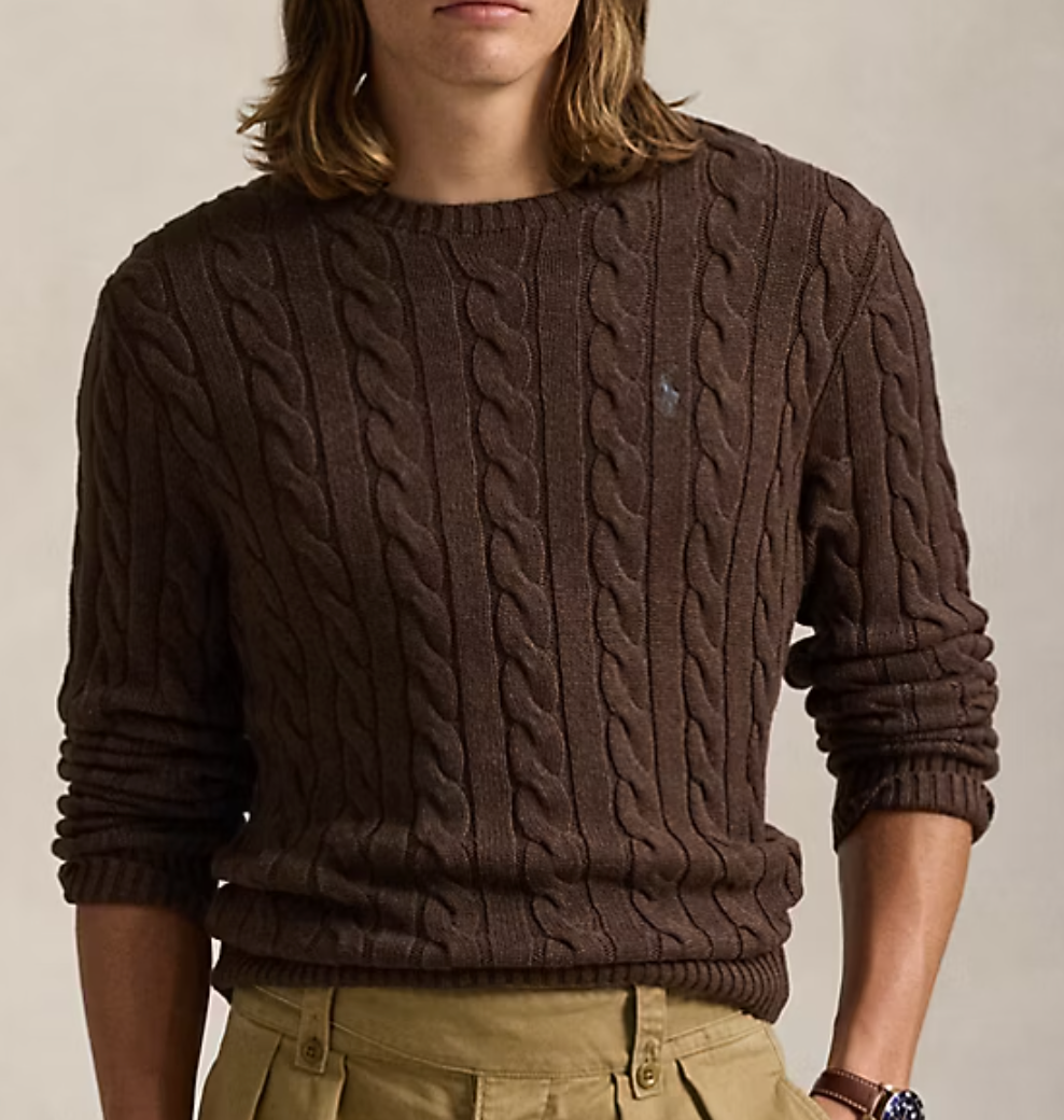 Cable-Knit Cotton Sweater